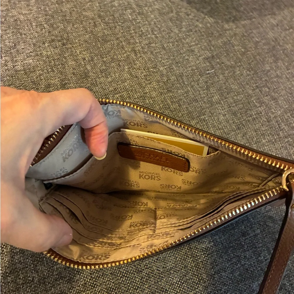 Michael Kors Tan Wristlet with Gold Accents - Picture 3 of 4